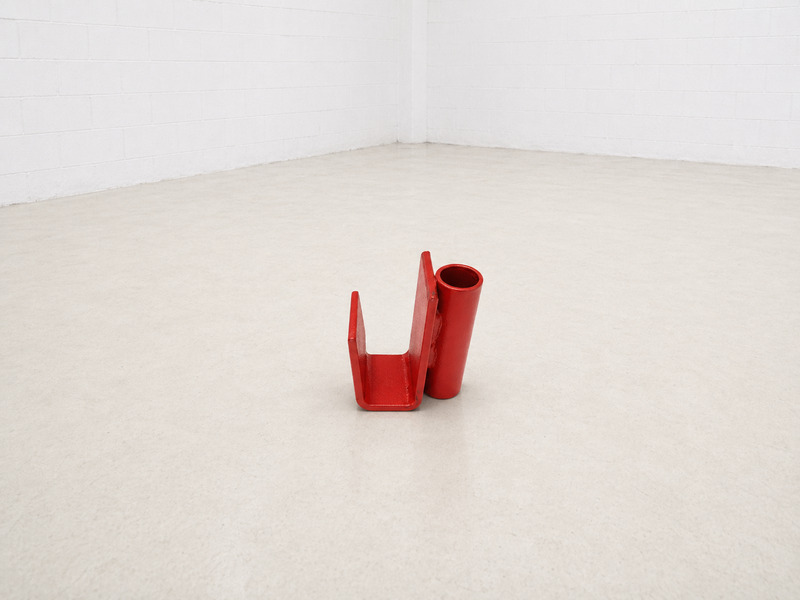 Presilha fundo de viga para barra de ancoragem em acabamento vermelho